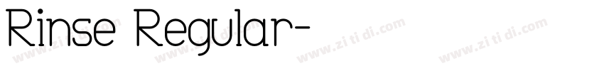 Rinse Regular字体转换